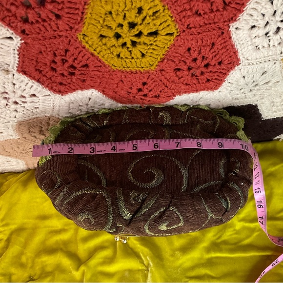 ❤️GIFTED❤️ Vintage Tapestry Victorian Lace Embellished Hand Bag Purse Carpet - Picture 10 of 11